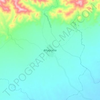 Topografische Karte Altagracia, Höhe, Relief