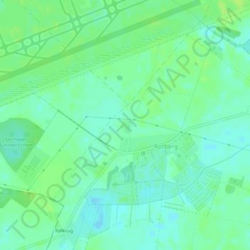 Topografische Karte Mühlenstraße, Höhe, Relief