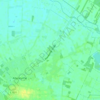 Topografische Karte Pirgo, Höhe, Relief