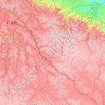 Topografische Karte Provincia de Canchis, Höhe, Relief