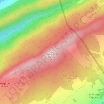 Topografische Karte Le Grand Taureau, Höhe, Relief
