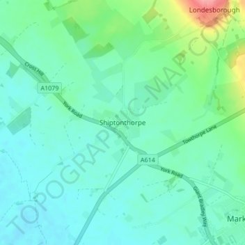 Topografische Karte Shiptonthorpe, Höhe, Relief