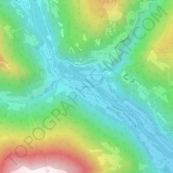 Topografische Karte Kienburg, Höhe, Relief
