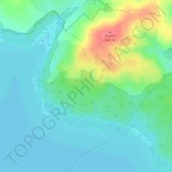Topografische Karte Suchá hora, Höhe, Relief