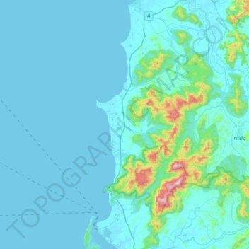 Topografische Karte Khuekkhak, Höhe, Relief