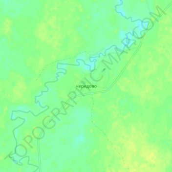 Topografische Karte Чередово, Höhe, Relief