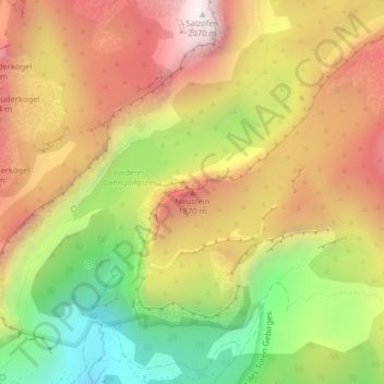 Topografische Karte Neustein, Höhe, Relief