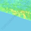 Topografische Karte Santa Rosa Beach, Höhe, Relief