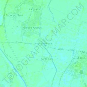 Topografische Karte Nuevo Pedregal, Höhe, Relief