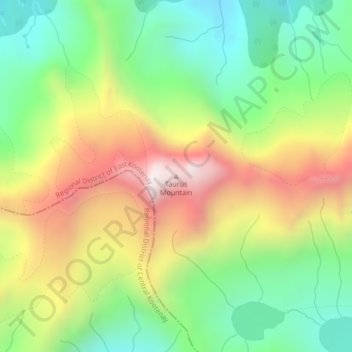 Topografische Karte Taurus Mountain, Höhe, Relief