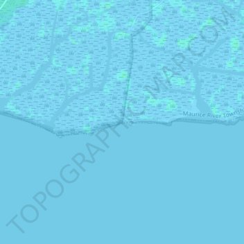 Topografische Karte Thompsons Beach, Höhe, Relief