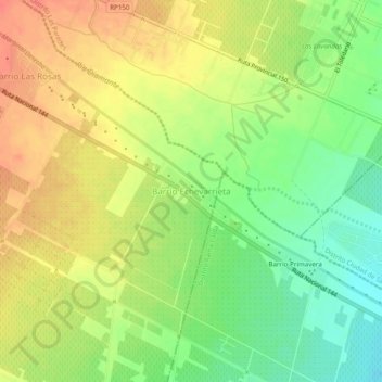 Topografische Karte Barrio Echevarrieta, Höhe, Relief