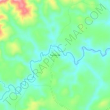 Topografische Karte Cachoeiro, Höhe, Relief