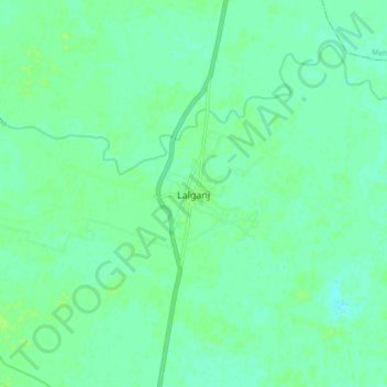 Topografische Karte Lalganj, Höhe, Relief