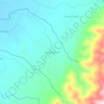 Topografische Karte Cabittauran, Höhe, Relief
