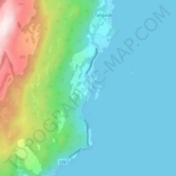 Topografische Karte Bakka, Höhe, Relief