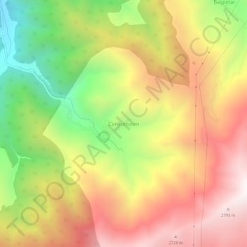 Topografische Karte Cankurtaran, Höhe, Relief