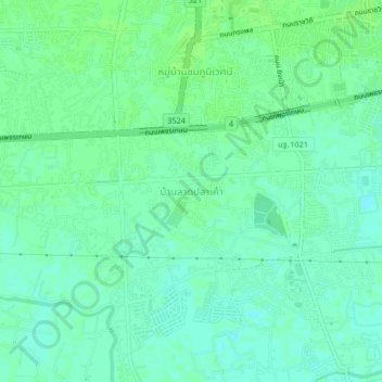 Topografische Karte Ban Lat Pla Khao, Höhe, Relief