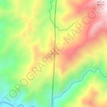 Topografische Karte Mabalite, Höhe, Relief