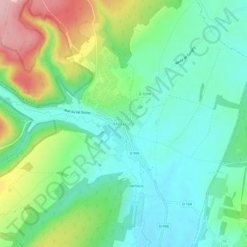 Topografische Karte Messigny, Höhe, Relief