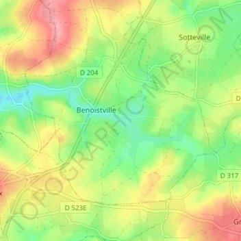 Topografische Karte La Laiterie, Höhe, Relief