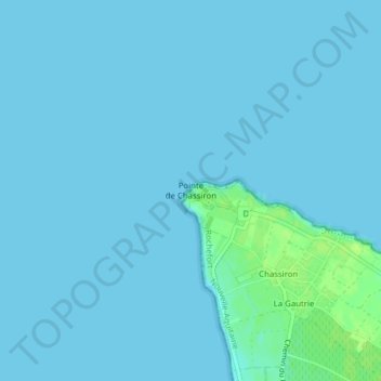Topografische Karte Pointe de Chassiron, Höhe, Relief