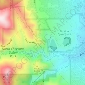 Topografische Karte Point Sublime, Höhe, Relief