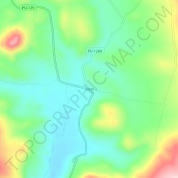 Topografische Karte Pasiri, Höhe, Relief