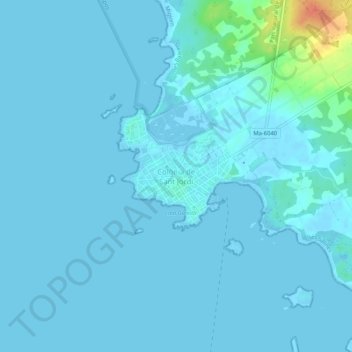 Topografische Karte Colònia de Sant Jordi, Höhe, Relief