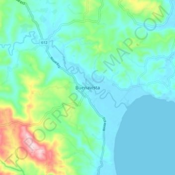 Topografische Karte Buenavista, Höhe, Relief
