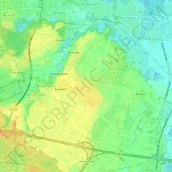 Topografische Karte Pang, Höhe, Relief