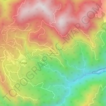 Topografische Karte Palabayan, Höhe, Relief