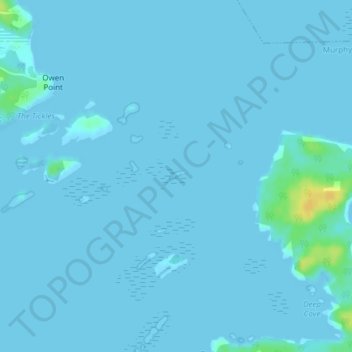 Topografische Karte Castaway Island, Höhe, Relief