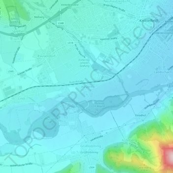 Topografische Karte Weyern, Höhe, Relief