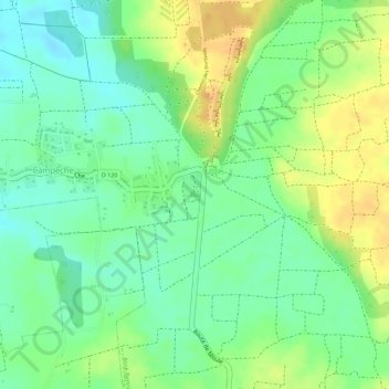 Topografische Karte La Mahaudière, Höhe, Relief
