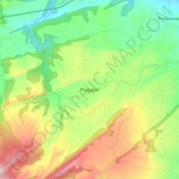 Topografische Karte Piagapo, Höhe, Relief