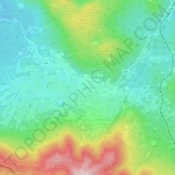 Topografische Karte Hülben, Höhe, Relief