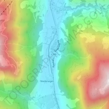 Topografische Karte Großarltal, Höhe, Relief