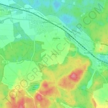 Topografische Karte Ilching, Höhe, Relief