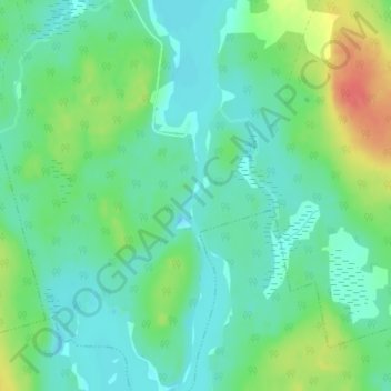 Topografische Karte Loon Lake Channel, Höhe, Relief