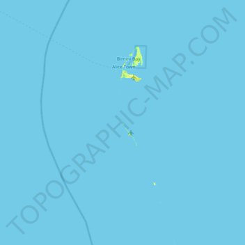 Topografische Karte Gun Cay, Höhe, Relief