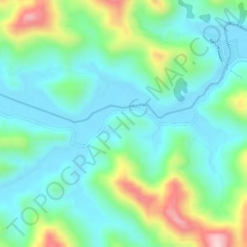 Topografische Karte PO1, Höhe, Relief