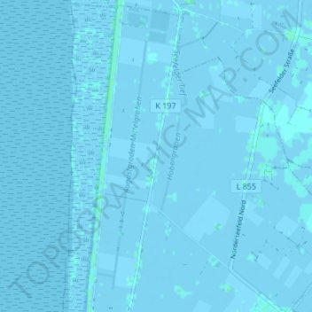 Topografische Karte Augustgroden, Höhe, Relief