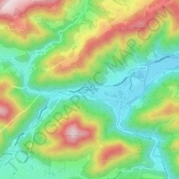 Topografische Karte Kienberg, Höhe, Relief