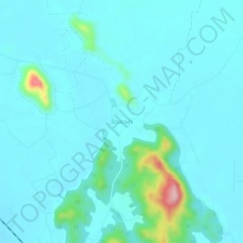 Topografische Karte Ban Khao Fa, Höhe, Relief