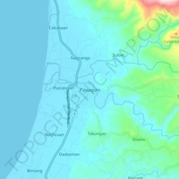 Topografische Karte Pasuquin, Höhe, Relief