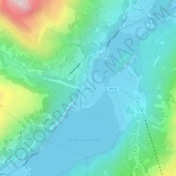 Topografische Karte Silvaplana, Höhe, Relief