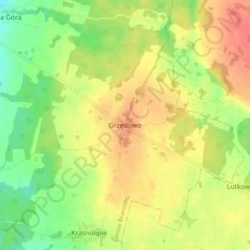 Topografische Karte Rödersdorf, Höhe, Relief