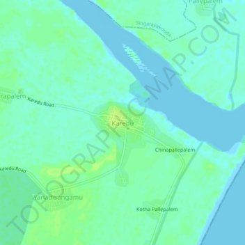 Topografische Karte Karedu, Höhe, Relief