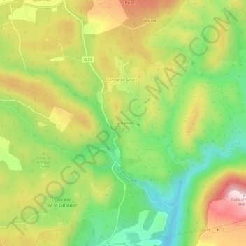 Topografische Karte Gardanne, Höhe, Relief